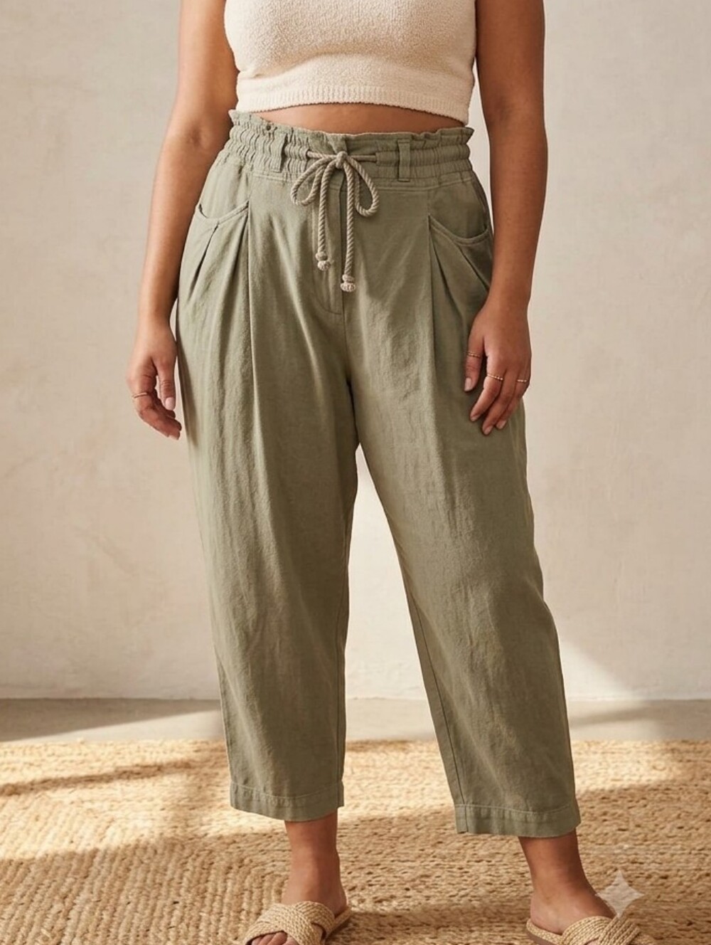 Free People Cropped Relaxed Trouser